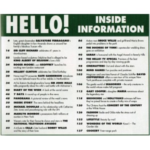 Hello Magazine Issue 585 9th November 1999