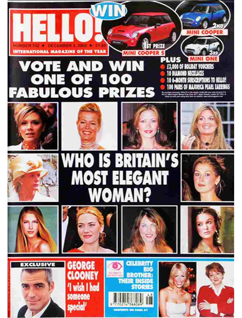 Hello Magazine Issue 742 3rd December 2002