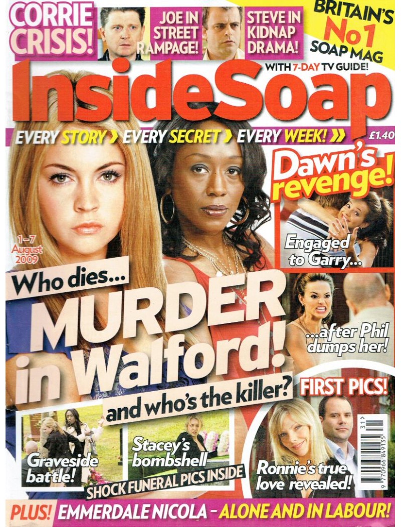 Inside Soap Magazine 1st August 2009 Inside Soap Magazine 1st August 2009