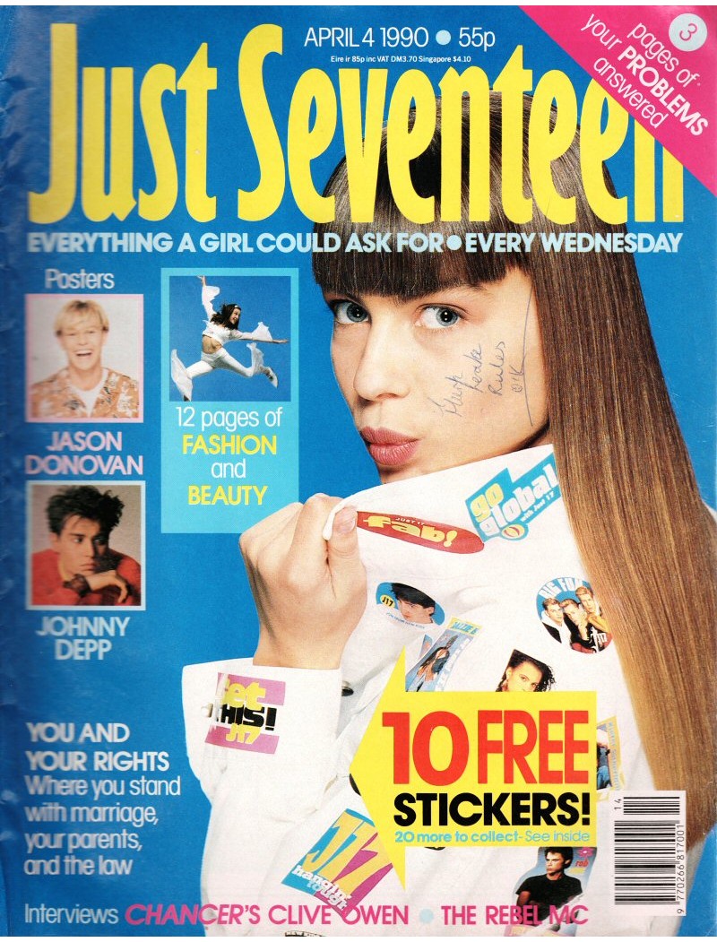 Just Seventeen Magazine - 1990 4th April 1990