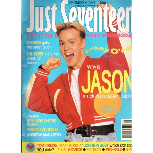 Just Seventeen Magazine - 1989 6th December 1989