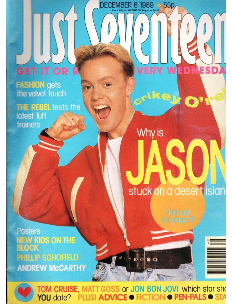Just Seventeen Magazine 6th December 1989
