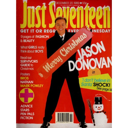 Just Seventeen Magazine - 1989 20/12/89 Jason Donovan