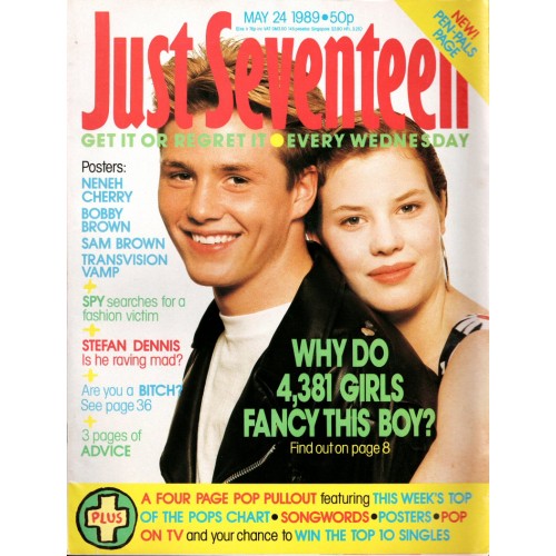 Just Seventeen Magazine - 1989 24th May 1989