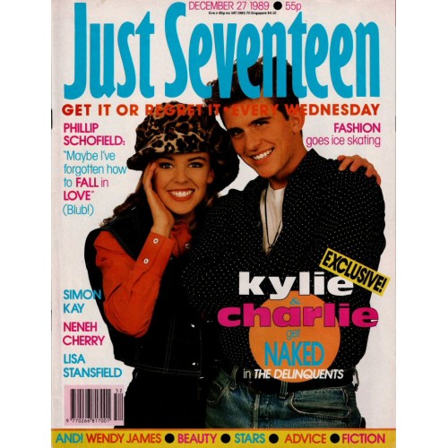Just Seventeen Magazine - 1989 27th December 1989 Kylie Minogue