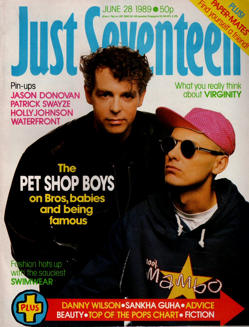 Just Seventeen Magazine - 1989 28th June 1989 Pet Shop Boys