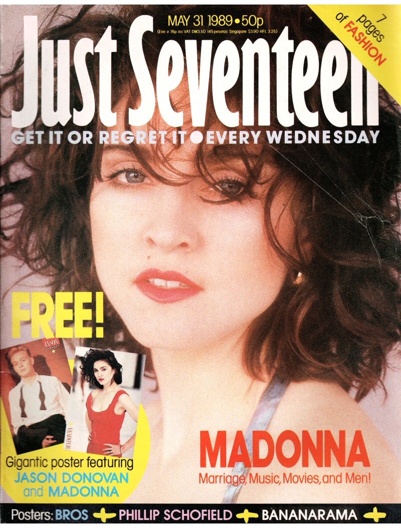 Just Seventeen Magazine - 1989 31st May 1989