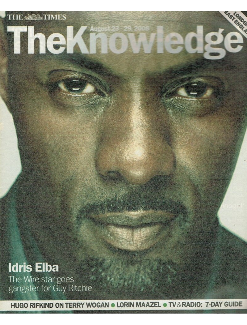 The Knowledge Magazine 23rd August 2008 Idris Elba The Knowledge Magazine 23rd August 2008 Idris Elba