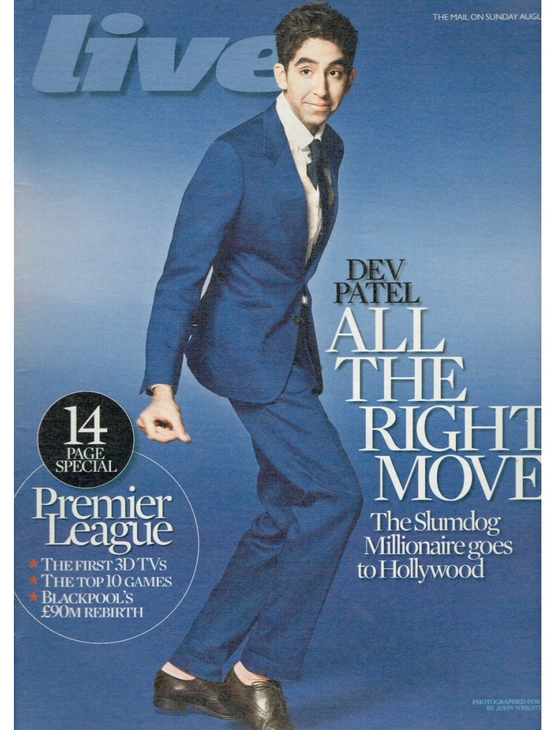 Live Magazine (Mail on Sunday) 8th August 2010 Dev Patel