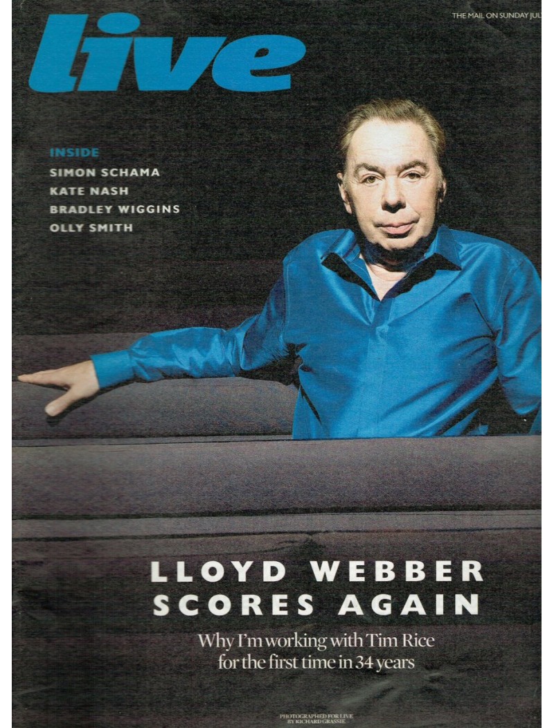 Live Magazine (Mail on Sunday) 18th July 2010 Andrew Lloyd Webber