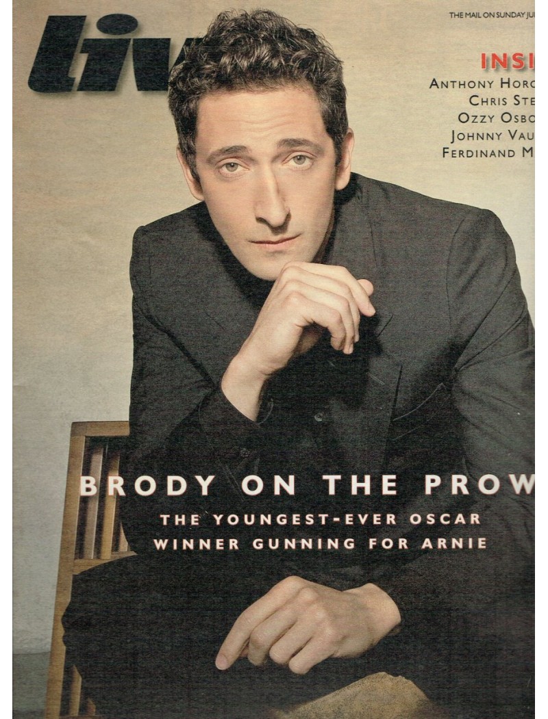 Live Magazine (Mail on Sunday) 20th June 2010 Adrien Brody