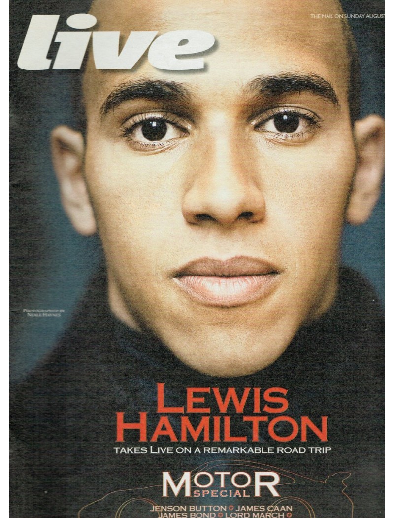 Live Magazine (Mail on Sunday) 22nd August 2010 Lewis Hamilton