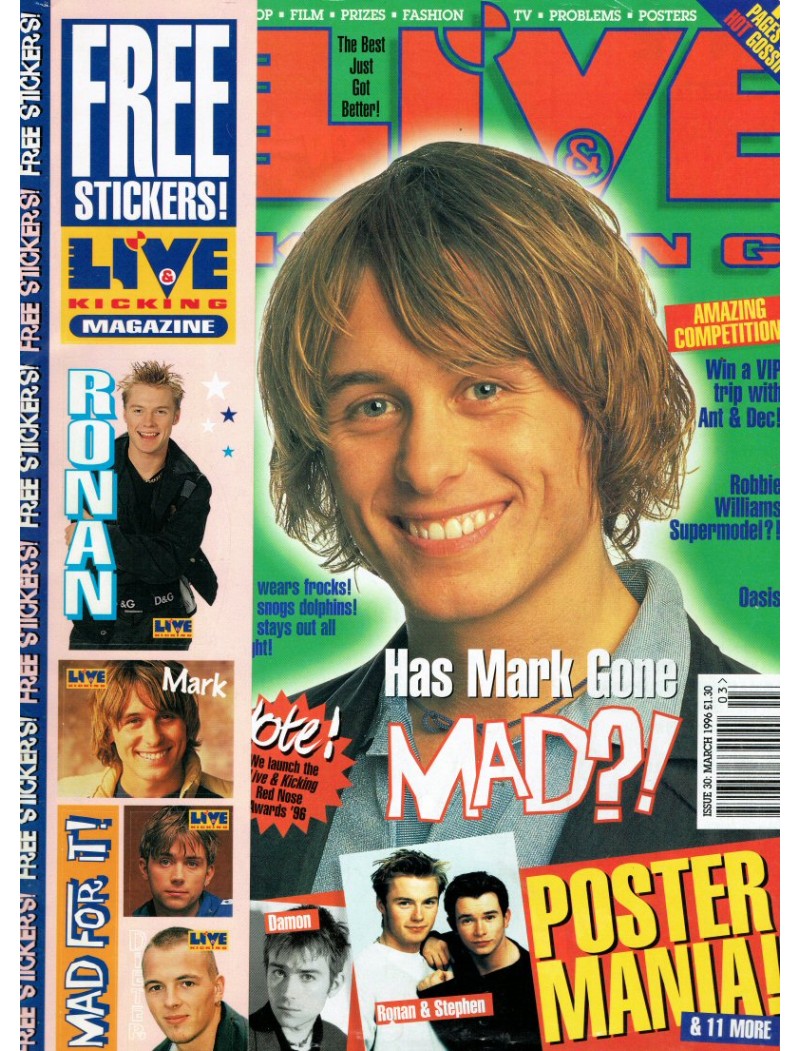 Live & Kicking Magazine - Issue 30 March 1996 Mark Owen