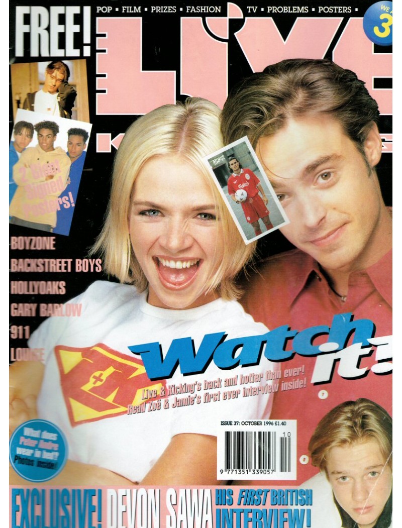 Live & Kicking Magazine - Issue 37 October 1996 Zoe Ball & Jamie Theakston Live & Kicking Magazine - Issue 37 October 1996 Zoe Ball & Jamie Theakston