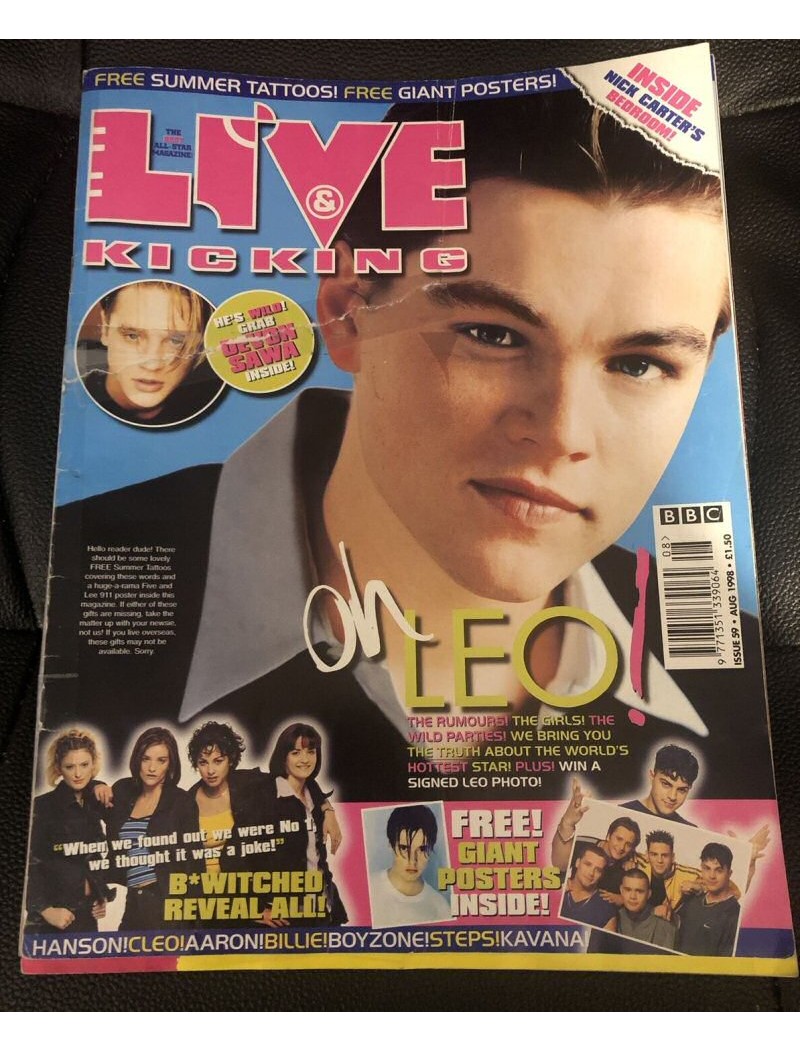 Live & Kicking Magazine - Issue 59 August 1998 Leonardo Di Caprio