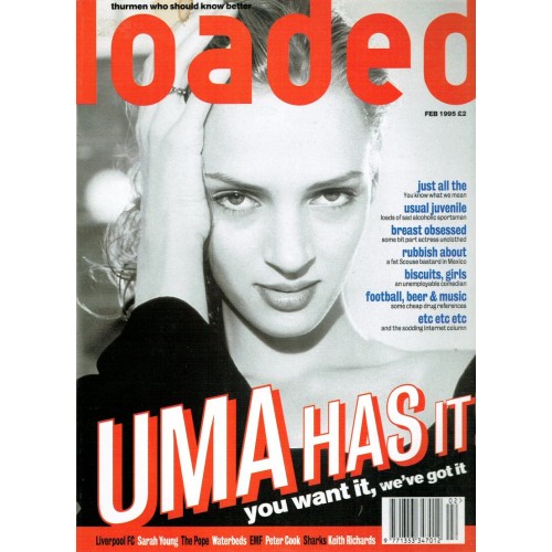 Loaded Magazine 1995 02/95 Uma Thurman