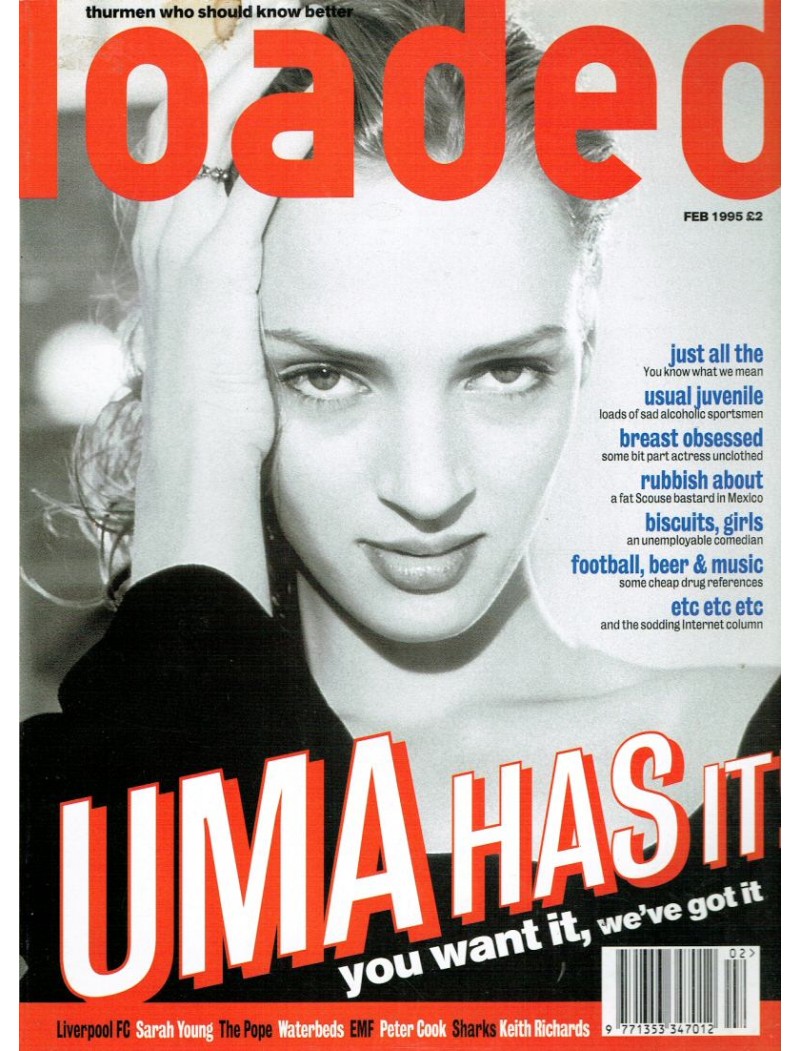 Loaded Magazine 1995 02/95 Uma Thurman