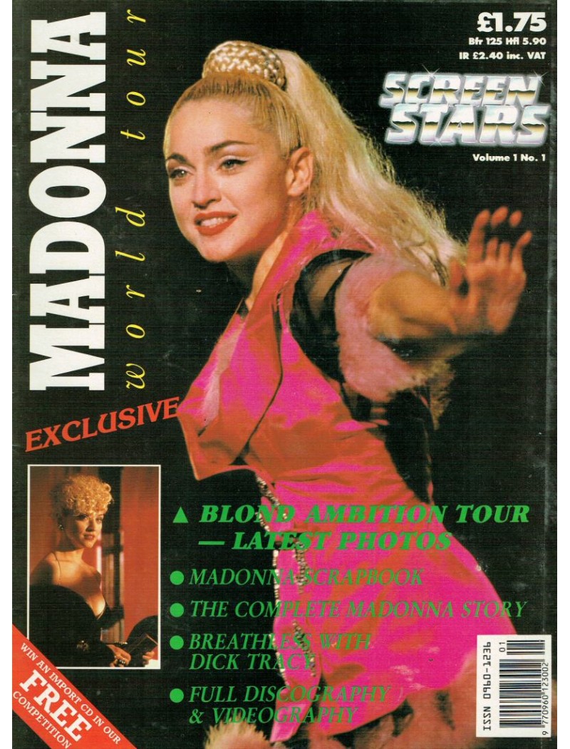 Madonna World Tour Screen Stars Volume 1 No 1