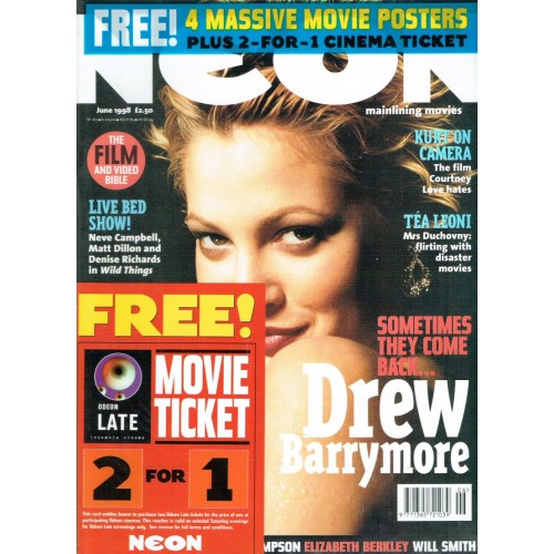 Neon Magazine Issue 18 June 1998 + 4 giant movie posters