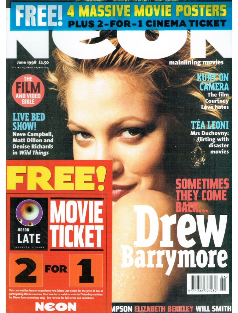 Neon Magazine Issue 18 June 1998 + 4 giant movie posters