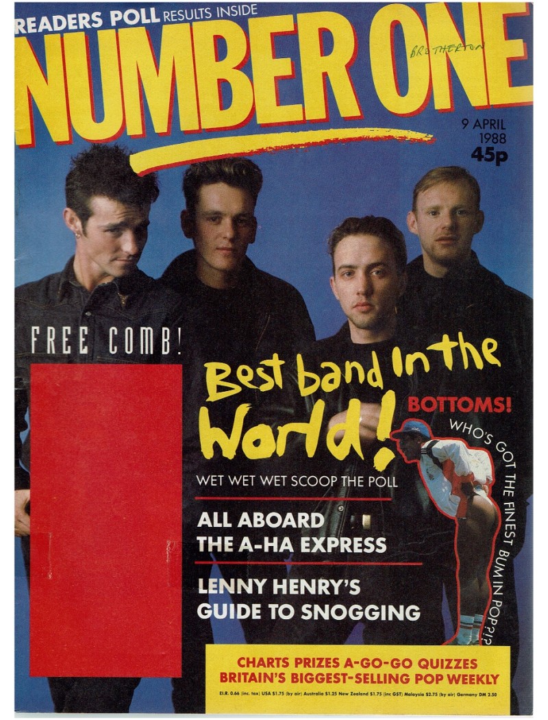 Number One Magazine 9th April 1988 Wet Wet Wet Mel & Kim