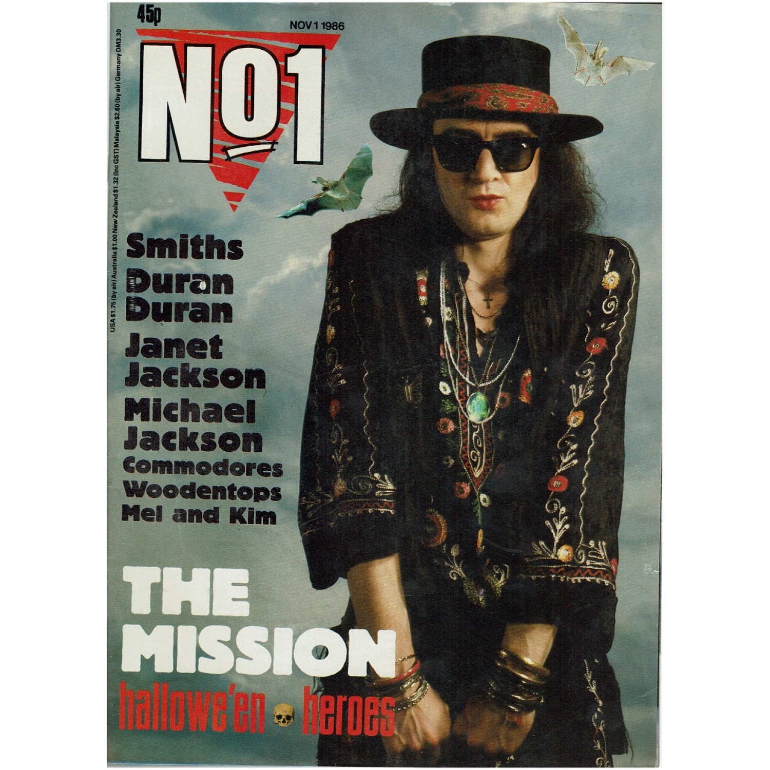 Number One Magazine 1st November 1986 The Mission Whitney Houston Janet ...