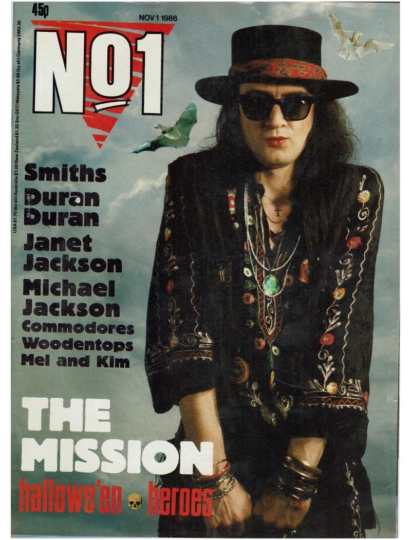 Number One Magazine 1986 1st November 1986 The Mission Whitney Houston Janet Jackson Duran Duran