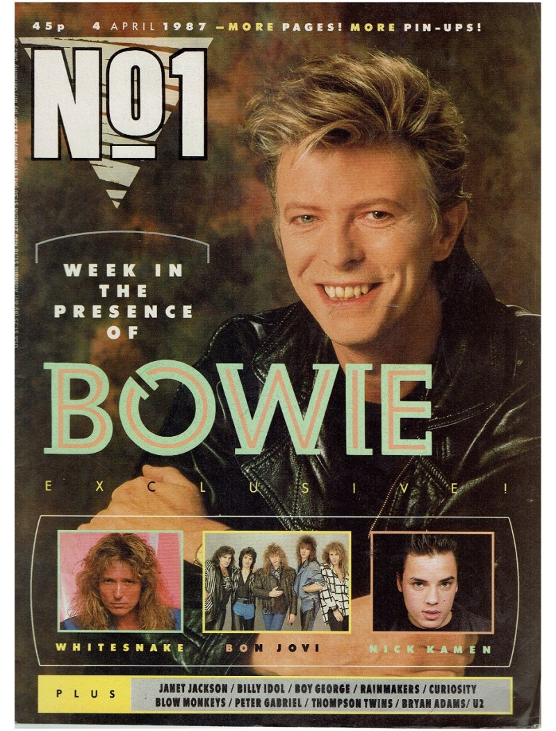 Number One Magazine 1987 4th April 1987 David Bowie Nick Kamen The Mission George Michael