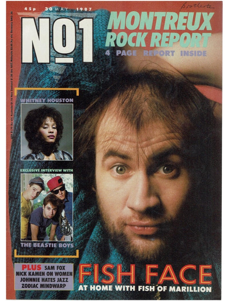 Number One Magazine 30th May 1987 Whitney Houston Fish Marillion Sam Fox