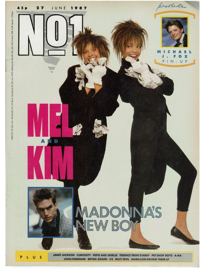 Number One Magazine 1987 27th June 1987 Mel & Kim U2 Bryan Adams