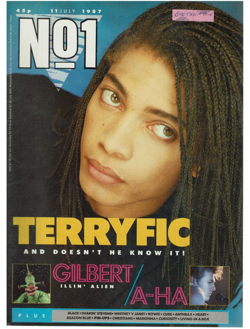 Number One Magazine 11th July 1987 Terence Trent Darby Aha Shakin Stevens