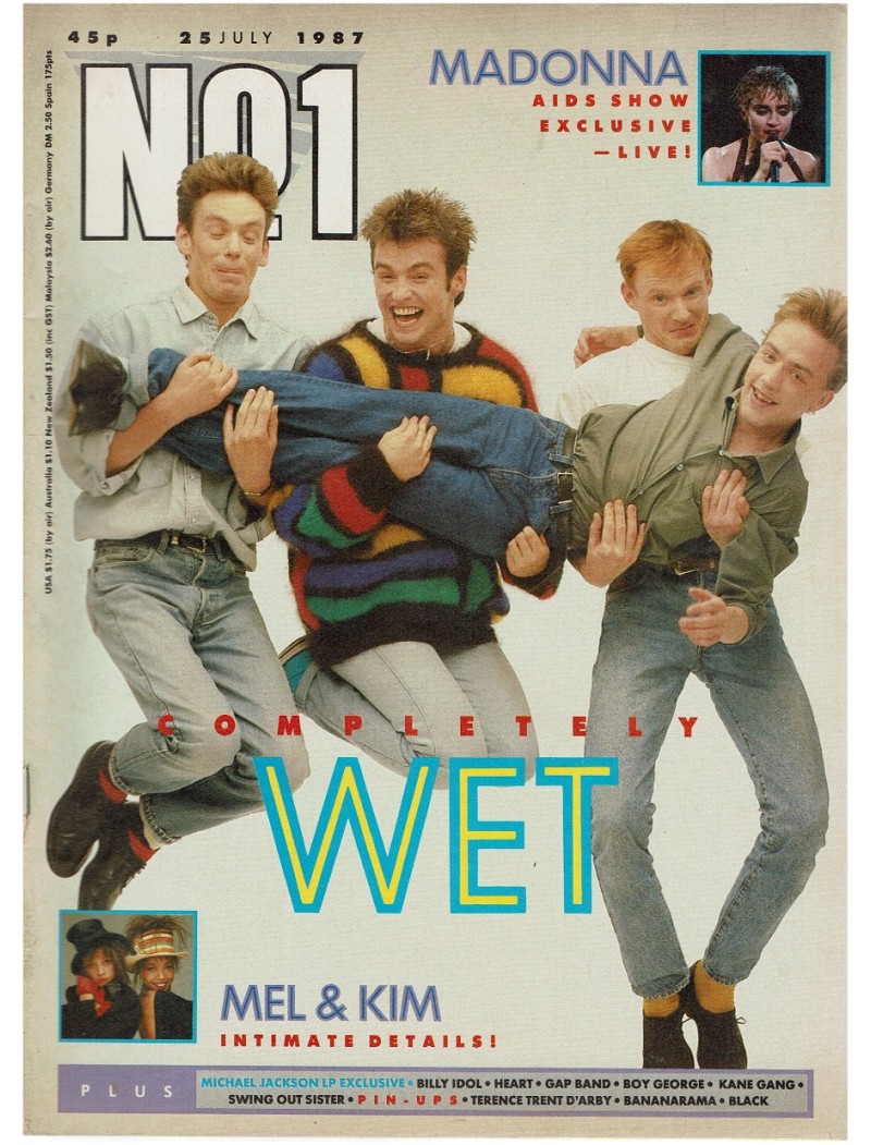 Number One Magazine 25th July 1987 Wet Wet Wet Madonna