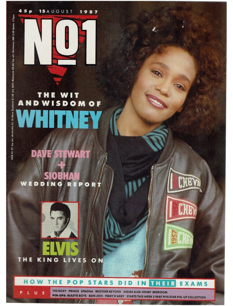 Number One Magazine 1987 15th August 1987 Whitney Houston Kim Wilde