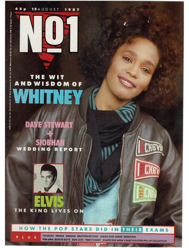 Number One Magazine 15th August 1987 Whitney Houston Kim Wilde