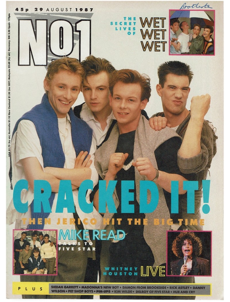 Number One Magazine 1987 29th August 1987 Then Jerico Rick Astley