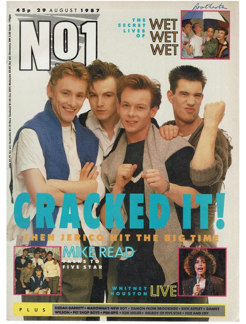 Number One Magazine 29th August 1987 Then Jerico Rick Astley