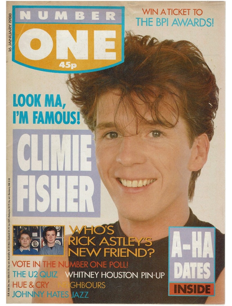 Number One Magazine 16th January 1988 Climie Fisher Bros 