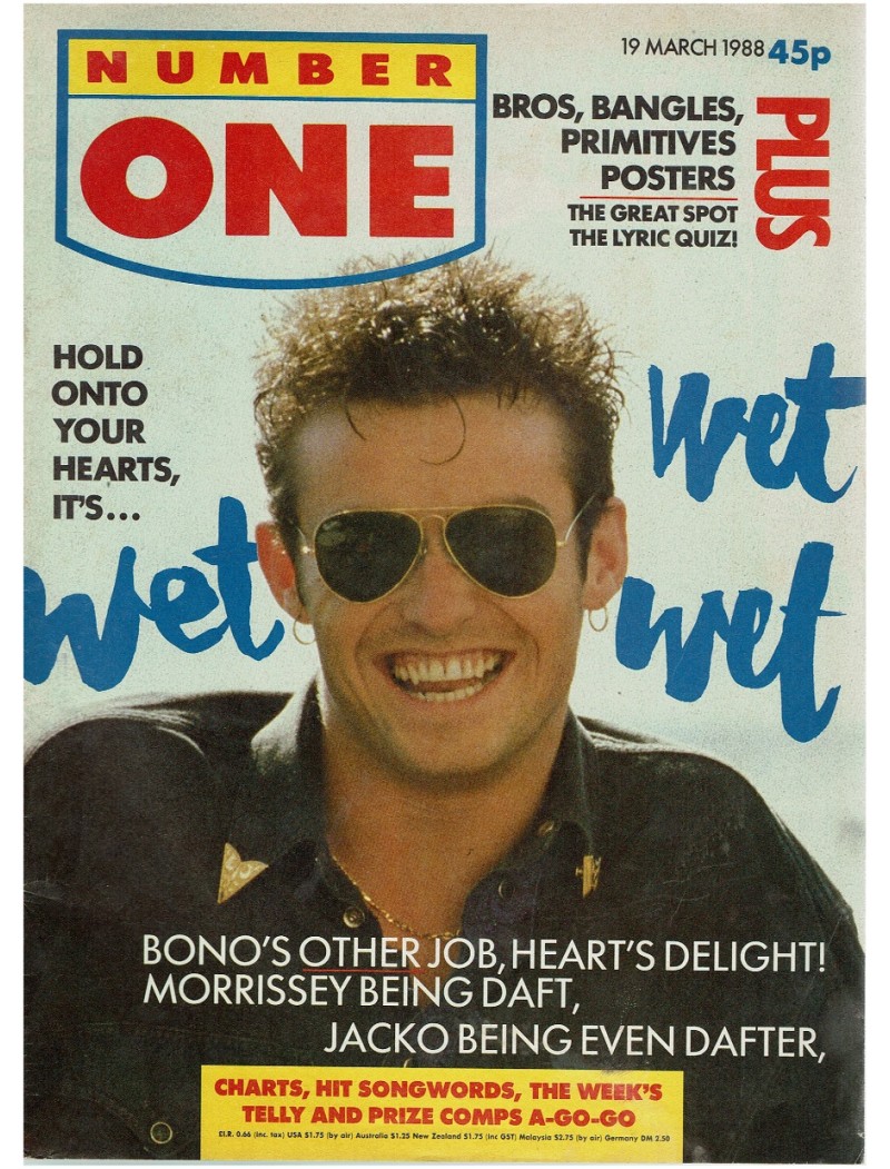 Number One Magazine 19th March 1988 Wet Wet Wet Michael Jackson