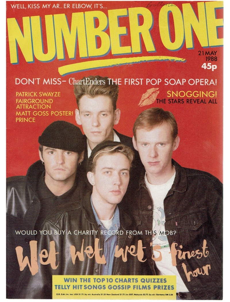 Number One Magazine 1988 21st May 1988 Patrick Swayze Prince