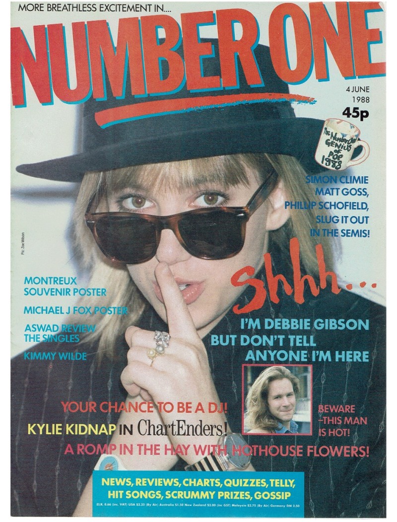 Number One Magazine 1988 4th June 1988 Debbie Gibson Kim Wilde