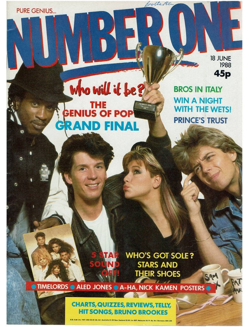Number One Magazine 1988 18th June 1988 Five Star Wet Wet Wet