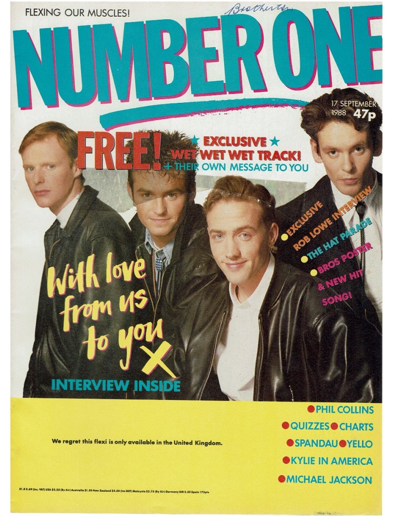 Number One Magazine 1988 17th September 1988 Wet Wet Wet Kylie Minogue