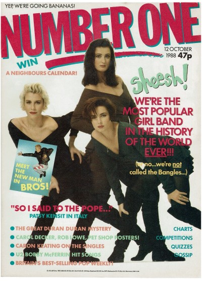 Number One Magazine 12th October 1988 Bananarama Duran Duran
