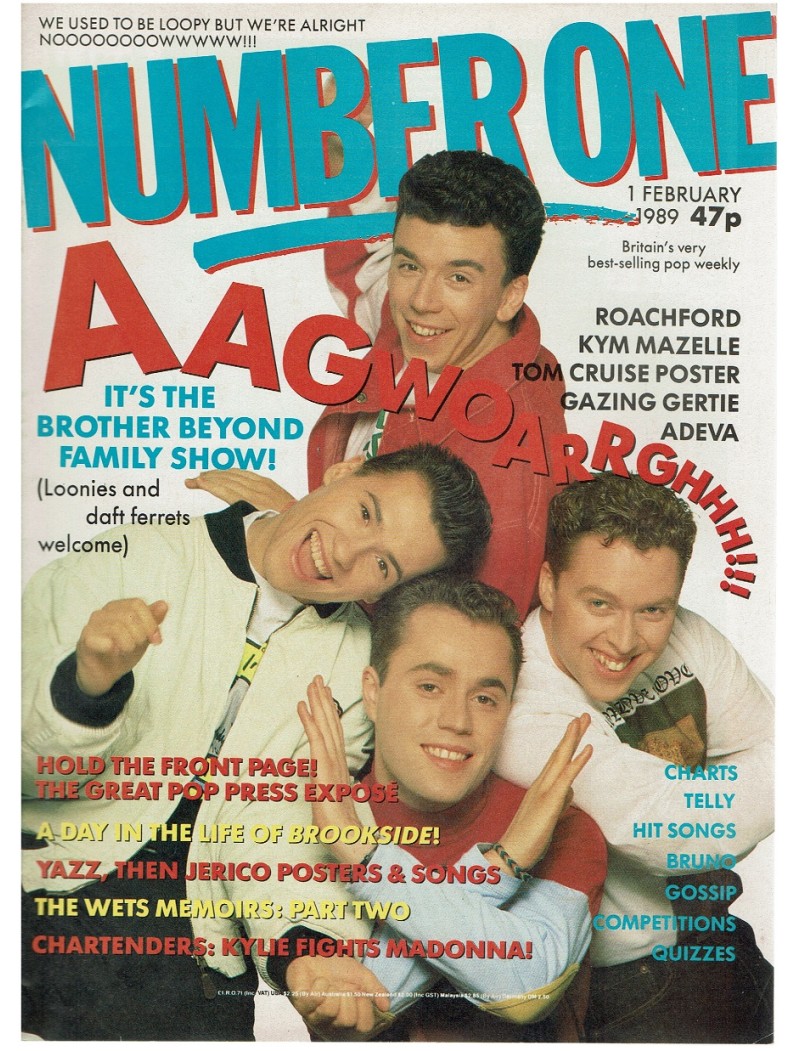 Number One Magazine 1989 1st February 1989 Brother Beyond Hue & Cry Yazz 