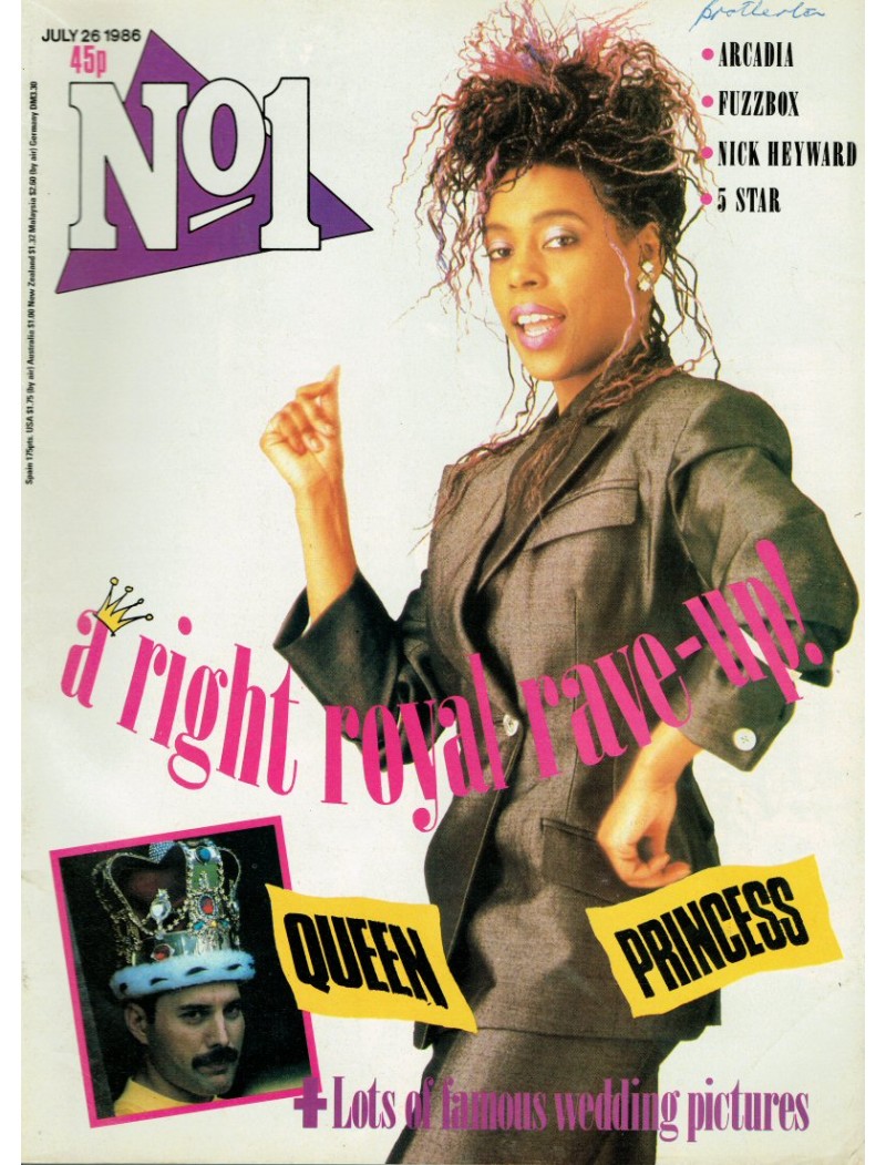 Number One No. 1 Magazine 1986 26th July 1986 Princess Aha Bono Queen