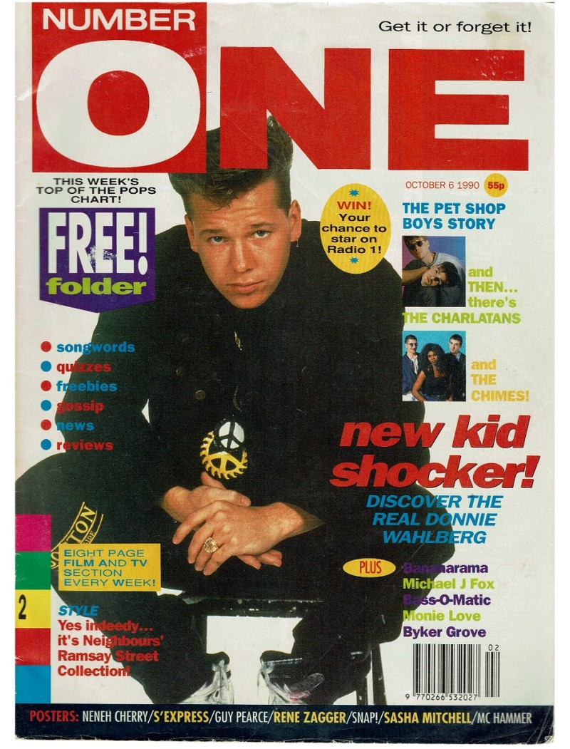 Number One Magazine 6th October 1990 Pet Shop Boys Donnie Wahlberg