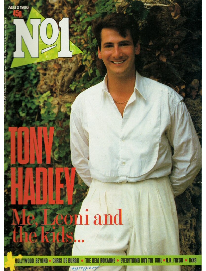 Number One Magazine 1986 2nd August 1986 Tony Hadley UB40 Chris De Burgh INXS