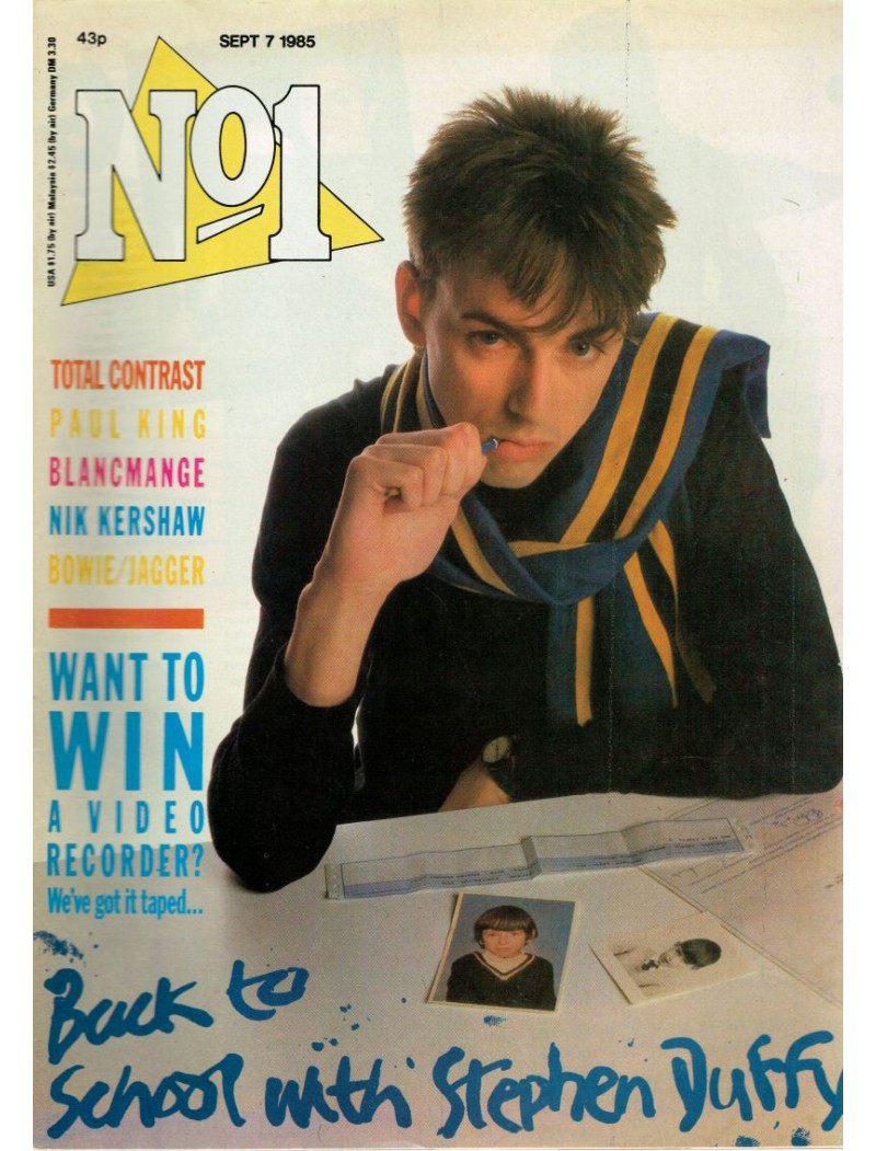 Number One Magazine - 1985 07/09/85 Stephen Duffy Number One Magazine - 1985 07/09/85 Stephen Duffy