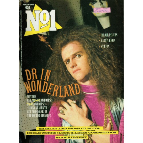 Number One Magazine 1986 9th August 1986 Doctor & the Medics Martin Kemp Jesus & Mary Chain Sam Fox
