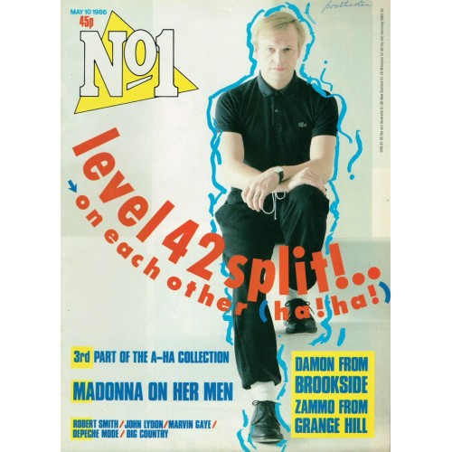 Number One Magazine 1986 10th May 1986 Level 42 Madonna Aha John Lydon